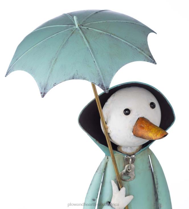 Yard & Garden Plow & Hearth Metal Storybook Duck Garden Statue - Blue NFLB166