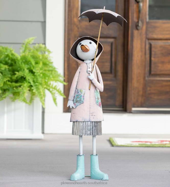 Yard & Garden Plow & Hearth Metal Storybook Duck Garden Statue - Blue NFLB166