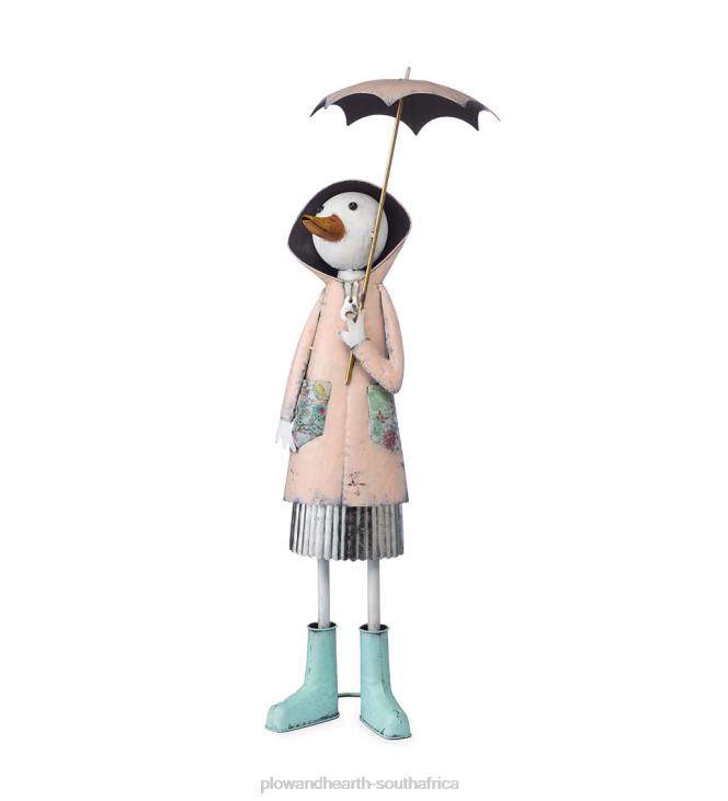 Yard & Garden Plow & Hearth Metal Storybook Duck Garden Statue - Blue NFLB166