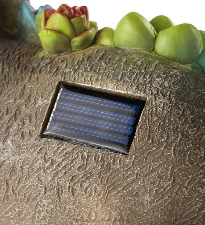Yard & Garden Plow & Hearth Solar Lighted Succulent Resin Animal Garden Statue - Hedgehog NFLB221