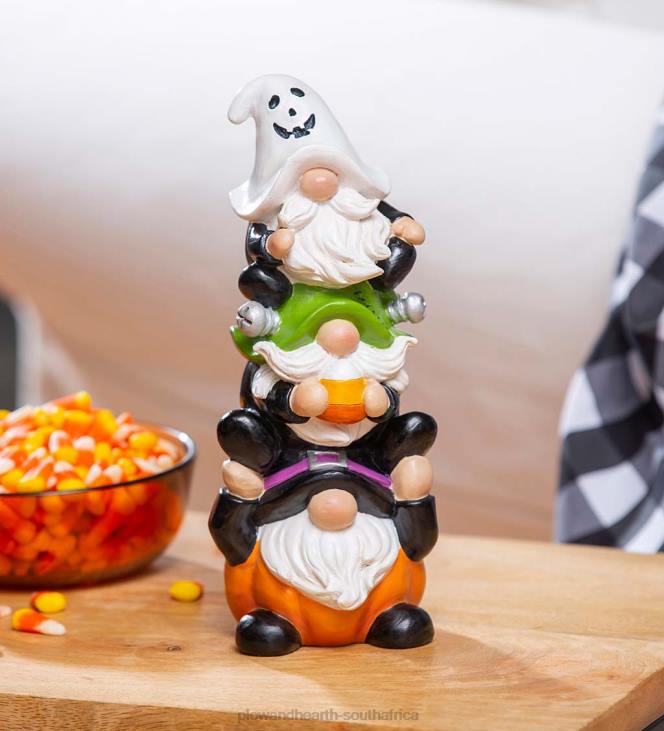 Yard & Garden Plow & Hearth Stacked Halloween Gnome Trio NFLB425