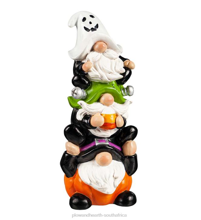 Yard & Garden Plow & Hearth Stacked Halloween Gnome Trio NFLB425