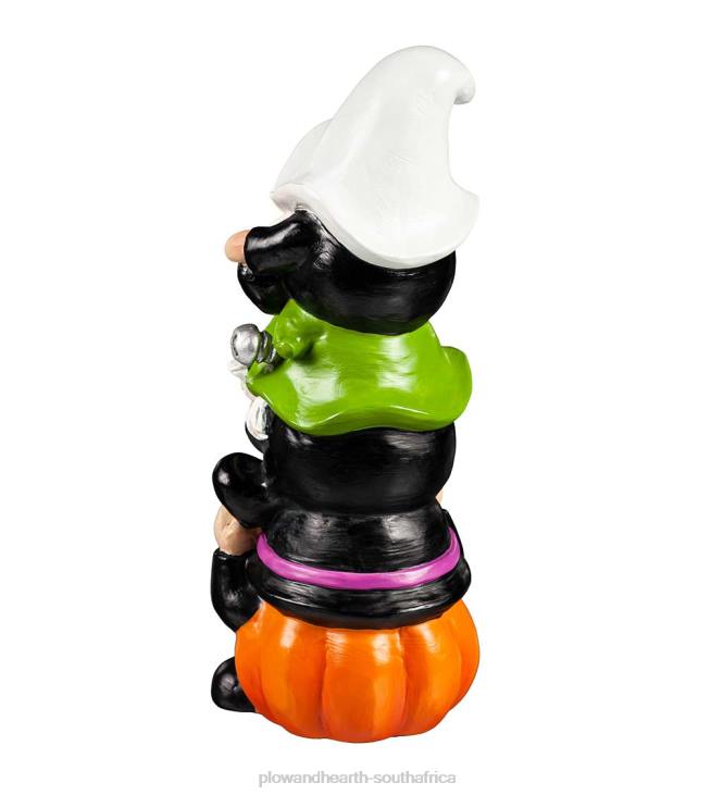 Yard & Garden Plow & Hearth Stacked Halloween Gnome Trio NFLB425