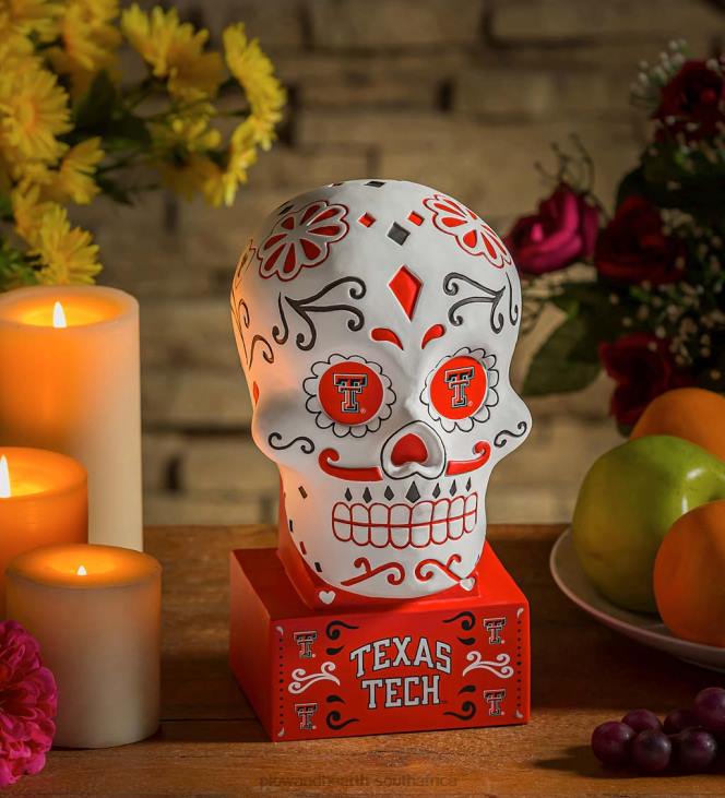 Yard & Garden Plow & Hearth Texas Tech Sugar Skull Statue NFLB384