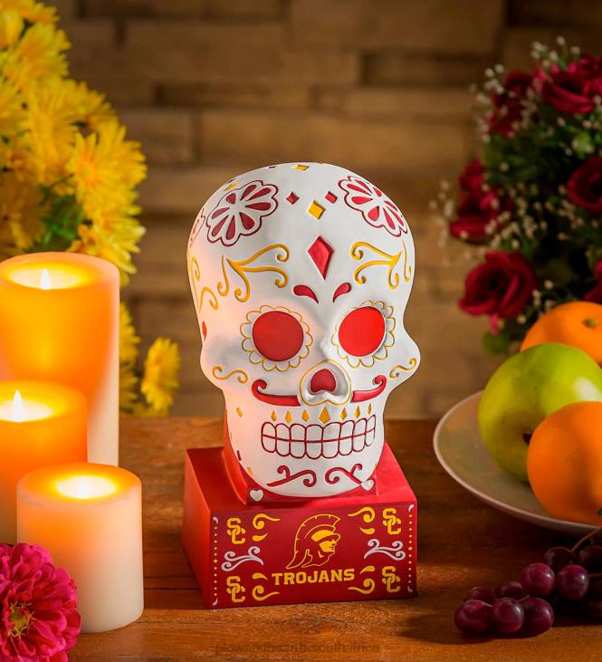 Yard & Garden Plow & Hearth University of Southern California Sugar Skull Statue NFLB401