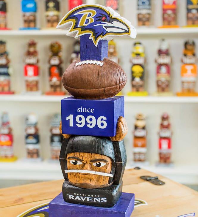 Yard & Garden Plow & Hearth Vintage Football Garden Statue - Baltimore Ravens NFLB214