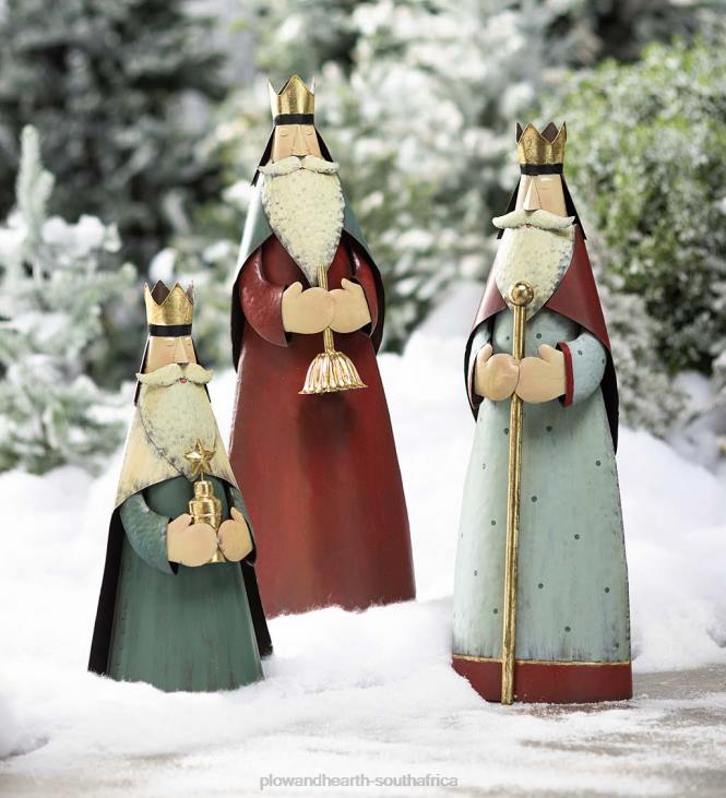 Yard & Garden Plow & Hearth Wise Men Christmas Nativity Statues NFLB87