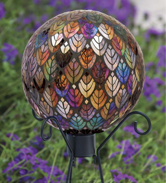 Yard & Garden Plow & Hearth Baroque Splendor Glass Mosaic Gazing Ball NFLB161