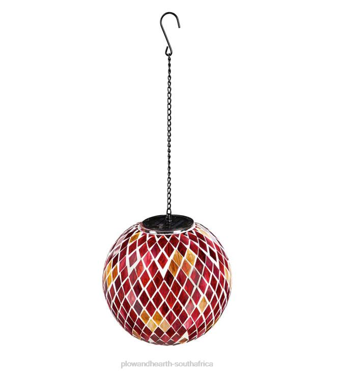Yard & Garden Plow & Hearth Solar Hanging Mosaic Gazing Ball - Floral NFLB417