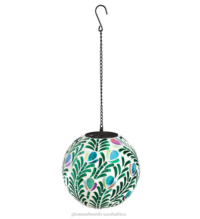 Yard & Garden Plow & Hearth Solar Hanging Mosaic Gazing Ball - Floral NFLB417
