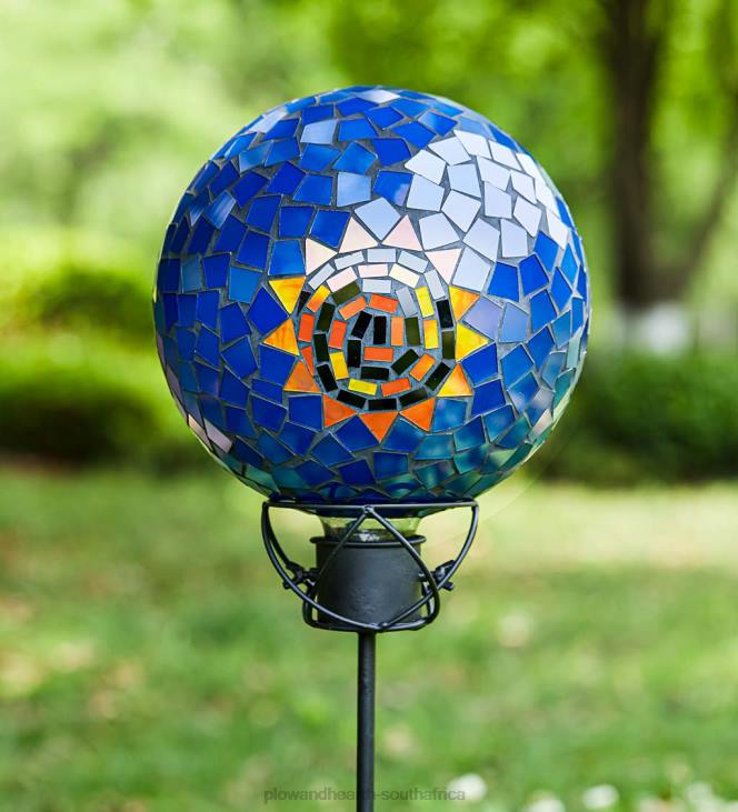 Yard & Garden Plow & Hearth Sun Mosaic Glass Gazing Ball NFLB192