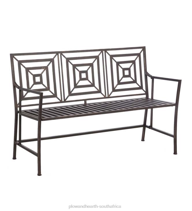 Yard & Garden Plow & Hearth Bronze Metal Garden Bench - Bronze NFLB513