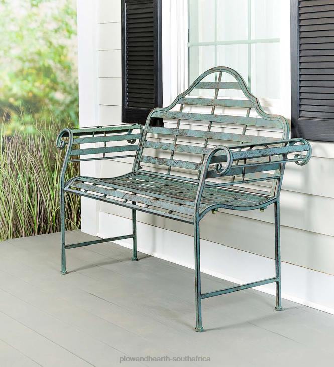 Yard & Garden Plow & Hearth Chippendale Style Metal Bench NFLB504