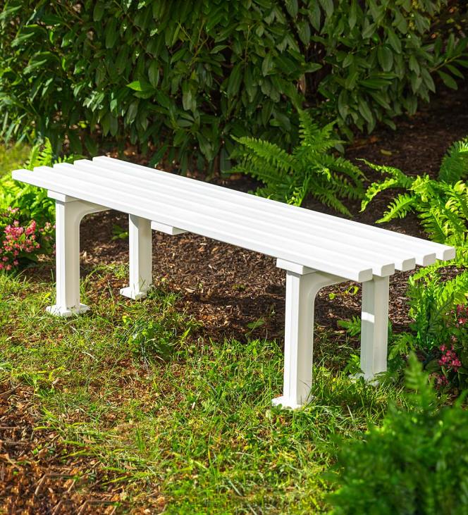 Yard & Garden Plow & Hearth Commercial-Grade Weatherproof Backless Garden Bench - Brown NFLB492