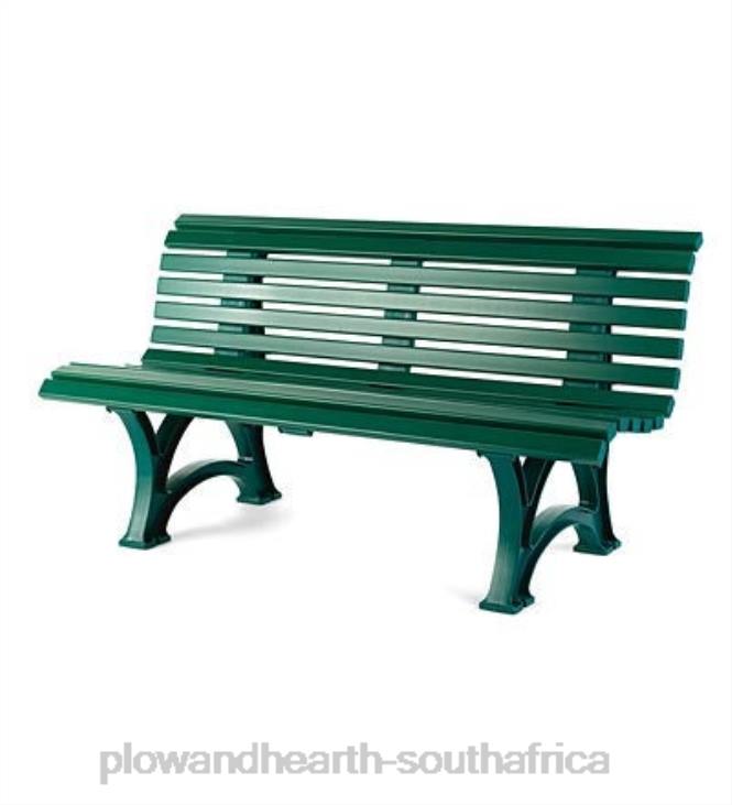 Yard & Garden Plow & Hearth Ergonomic Weatherproof PVC Garden Bench - Optic Woodtone NFLB498