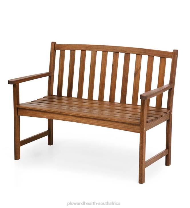 Yard & Garden Plow & Hearth Lancaster Eucalyptus Wood Bench - Natural NFLB491