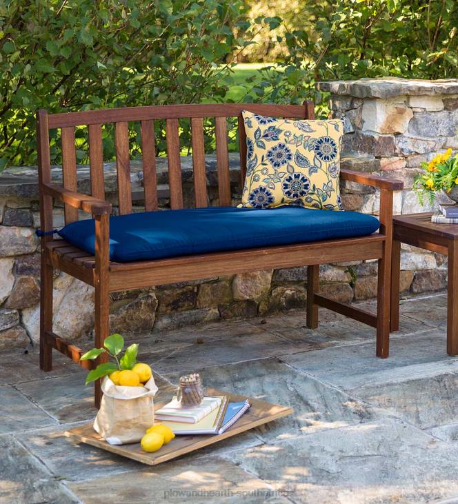 Yard & Garden Plow & Hearth Lancaster Eucalyptus Wood Bench - Natural NFLB491
