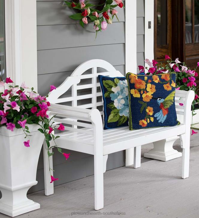 Yard & Garden Plow & Hearth Lutyens Wood Garden Bench - White NFLB487