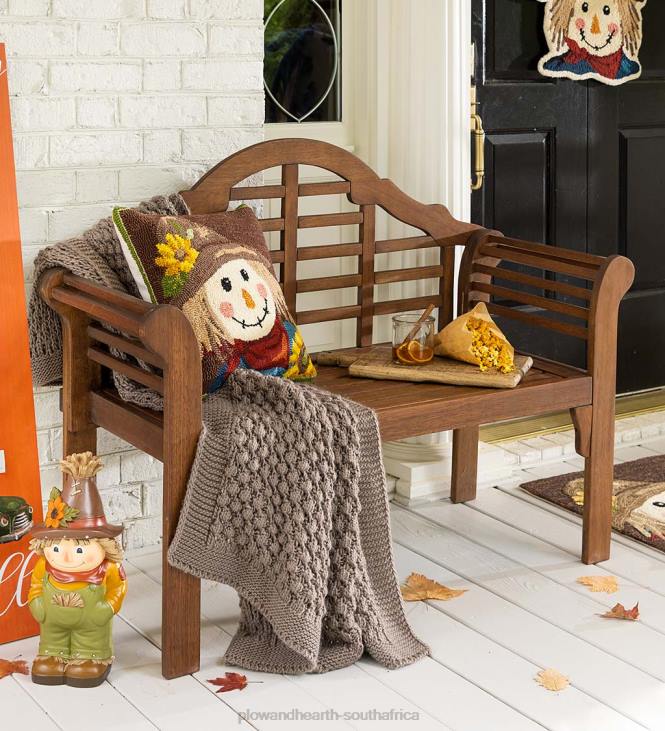 Yard & Garden Plow & Hearth Lutyens Wood Garden Bench - White NFLB487