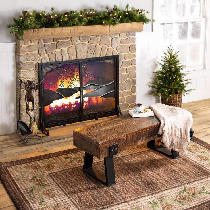 Yard & Garden Plow & Hearth Richland Indoor/Outdoor Reclaimed Wood Bench NFLB485