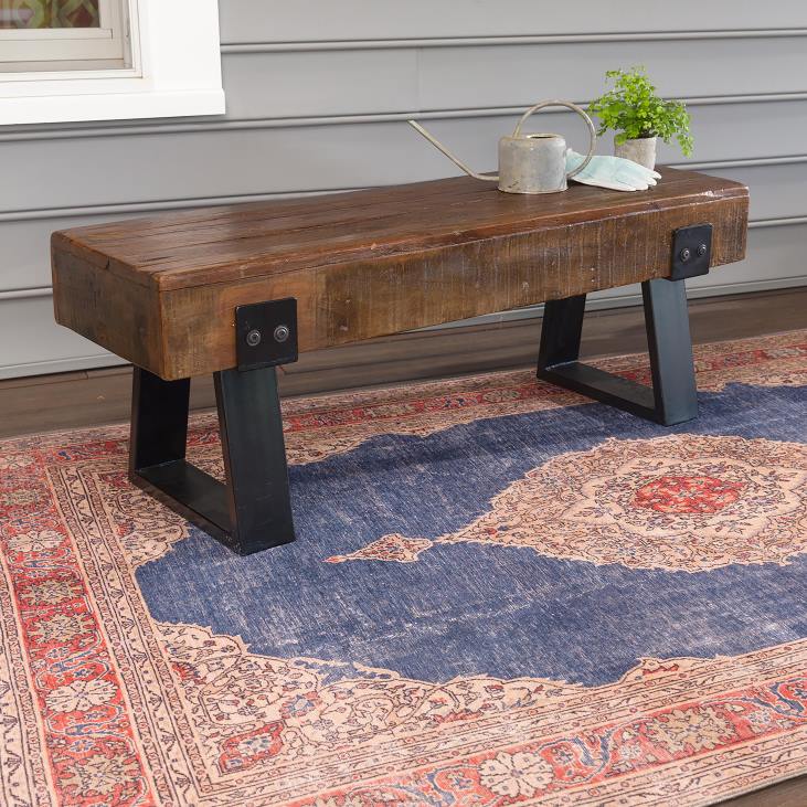 Yard & Garden Plow & Hearth Richland Indoor/Outdoor Reclaimed Wood Bench NFLB485