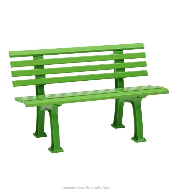 Yard & Garden Plow & Hearth Small 2-Seater Weatherproof PVC Garden Bench - Green NFLB494