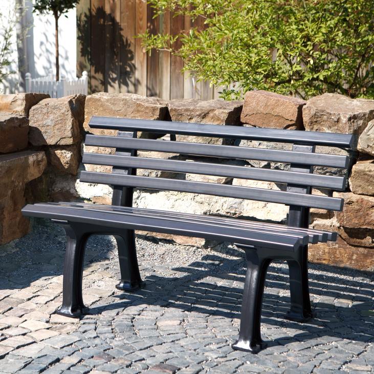 Yard & Garden Plow & Hearth Small 2-Seater Weatherproof PVC Garden Bench - Green NFLB494
