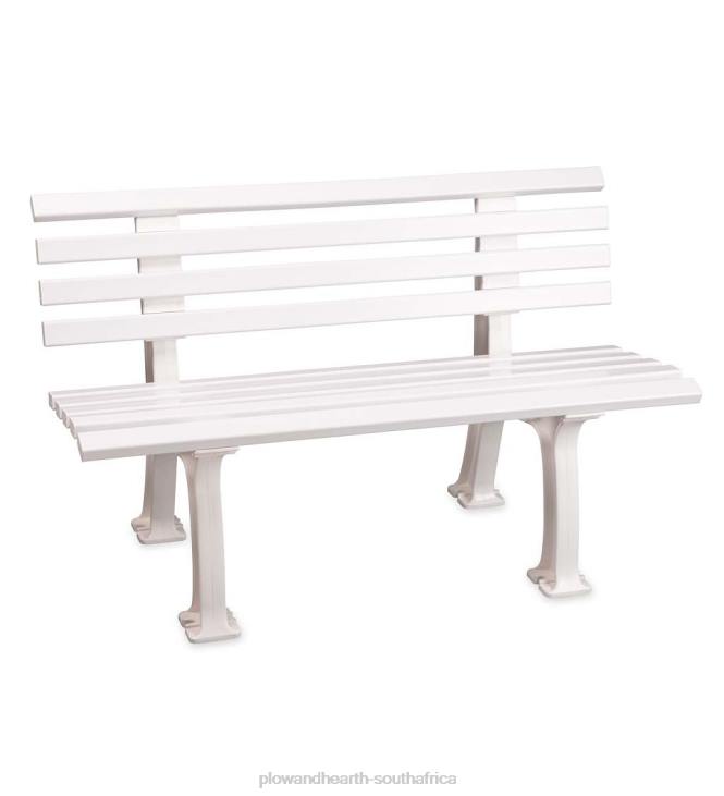 Yard & Garden Plow & Hearth Small 2-Seater Weatherproof PVC Garden Bench - Green NFLB494
