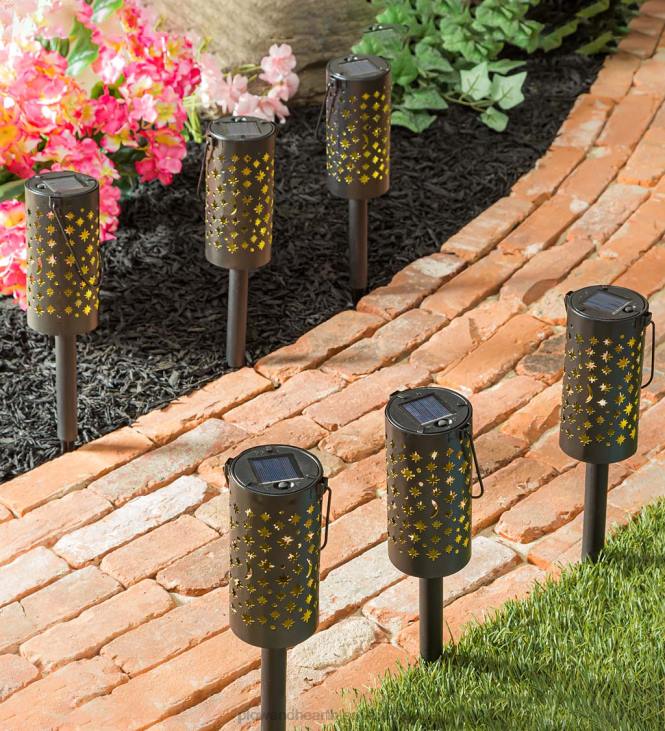 Yard & Garden Plow & Hearth Celestial Solar LED Path Lights with Shadow, Set of 6 NFLB462