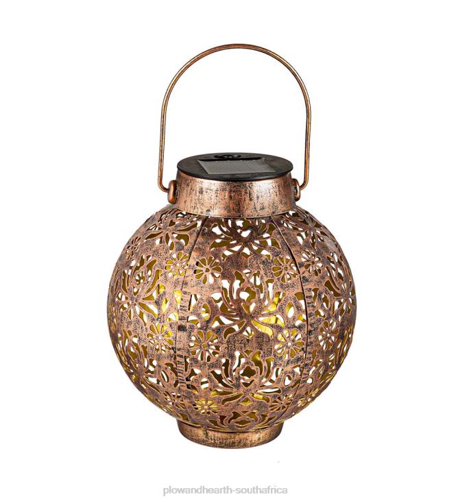 Yard & Garden Plow & Hearth Mini Cutout Solar Lanterns, Set of 2 - Bronze NFLB484