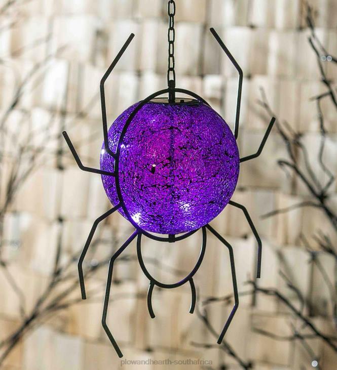 Yard & Garden Plow & Hearth Solar Hanging Spider Gazing Ball NFLB476
