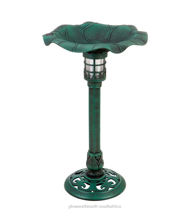Yard & Garden Plow & Hearth Solar Lily Pad Birdbath NFLB481