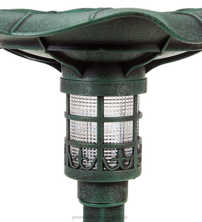 Yard & Garden Plow & Hearth Solar Lily Pad Birdbath NFLB481