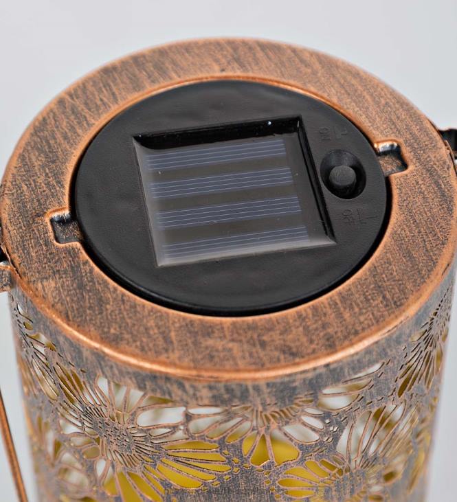 Yard & Garden Plow & Hearth Solar Silhouette Flower Lantern NFLB471