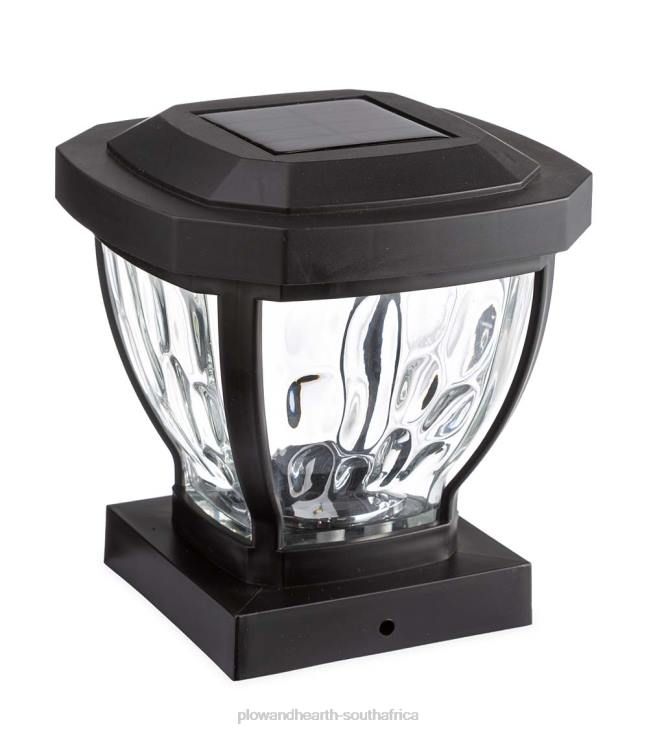 Yard & Garden Plow & Hearth Wavy Glass Solar Post Cap Lights, Set of 2 - Copper NFLB474
