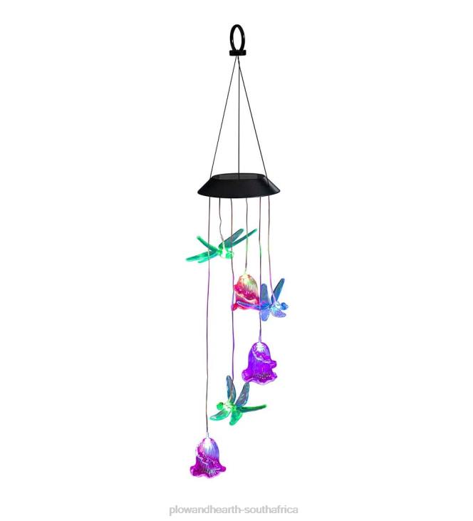 Yard & Garden Plow & Hearth Backyard Buddies Color Changing Solar Mobile - Butterflies & Flowers NFLB452