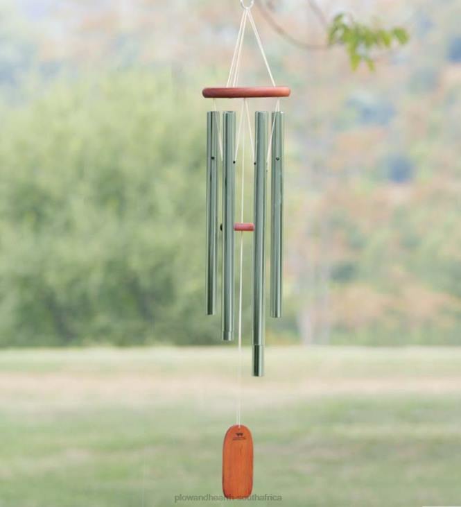 Yard & Garden Plow & Hearth Weather-Resistant Aluminum and Bamboo Amazing Grace Tone Wind Chimes NFLB448