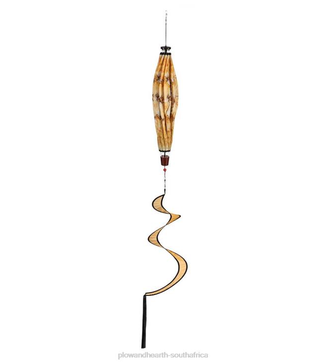 Yard & Garden Plow & Hearth Collapsible Balloon Wind Spinner with Spiral Tail - Lemon Plaid NFLB152
