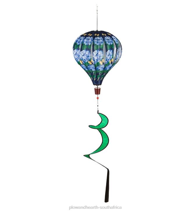 Yard & Garden Plow & Hearth Collapsible Balloon Wind Spinner with Spiral Tail - Lemon Plaid NFLB152
