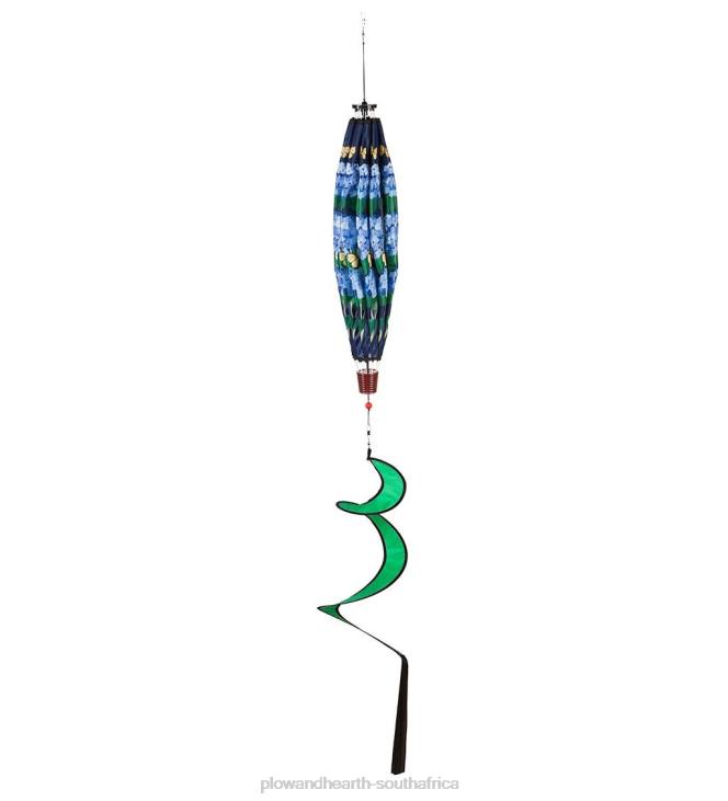 Yard & Garden Plow & Hearth Collapsible Balloon Wind Spinner with Spiral Tail - Lemon Plaid NFLB152