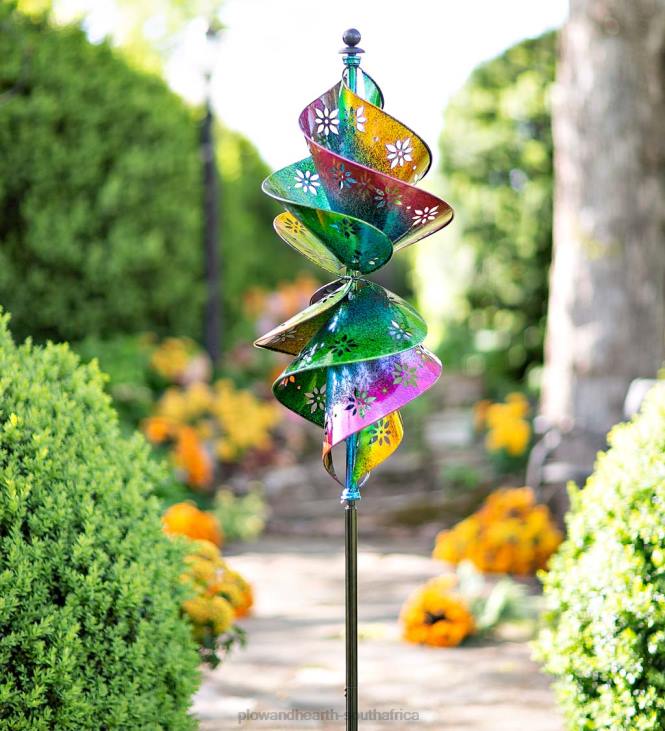 Yard & Garden Plow & Hearth Colorful Spiral Wind Spinner NFLB332