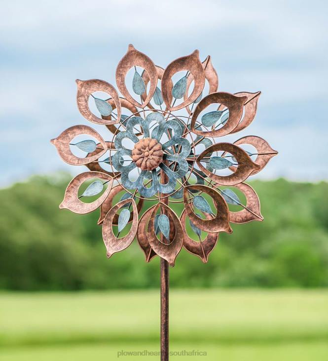Yard & Garden Plow & Hearth Copper Lily Wind Spinner NFLB58