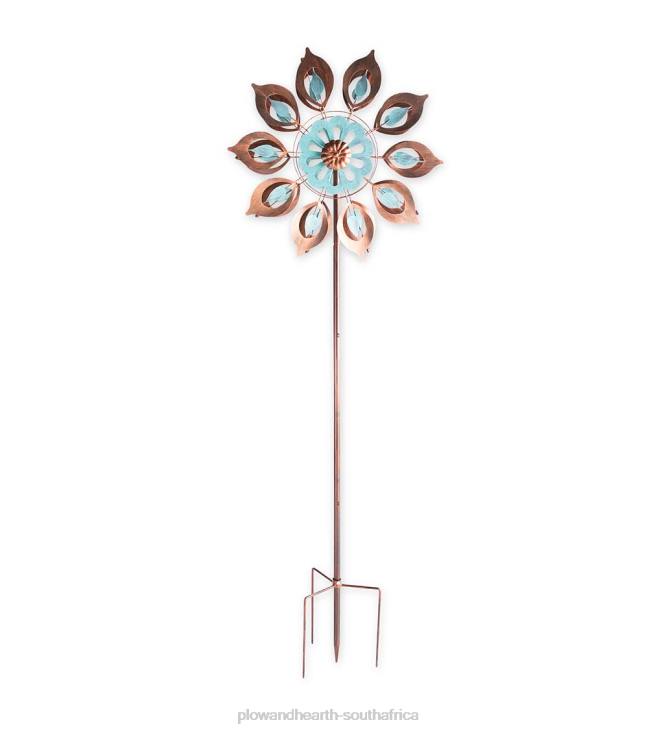 Yard & Garden Plow & Hearth Copper Lily Wind Spinner NFLB58