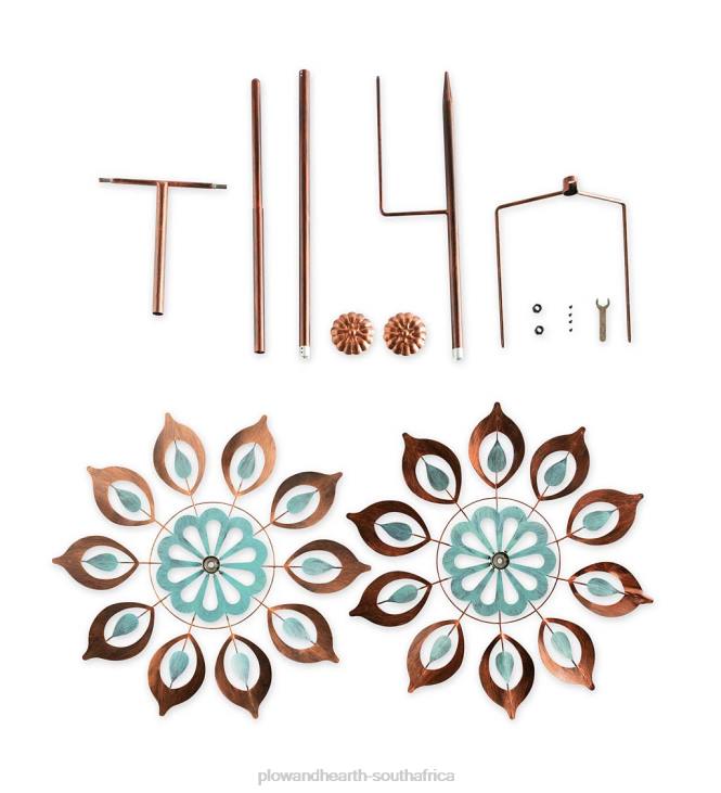 Yard & Garden Plow & Hearth Copper Lily Wind Spinner NFLB58