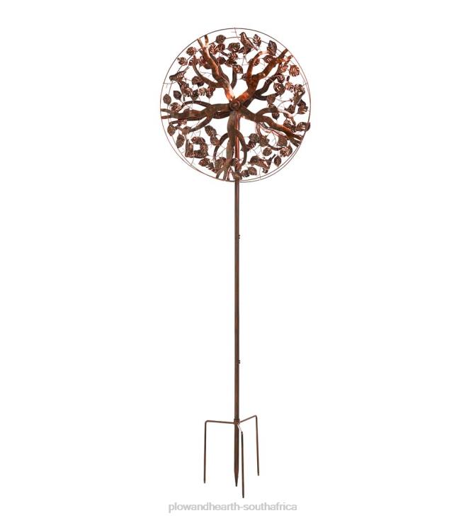 Yard & Garden Plow & Hearth Copper Tree of Life Wind Spinner NFLB276