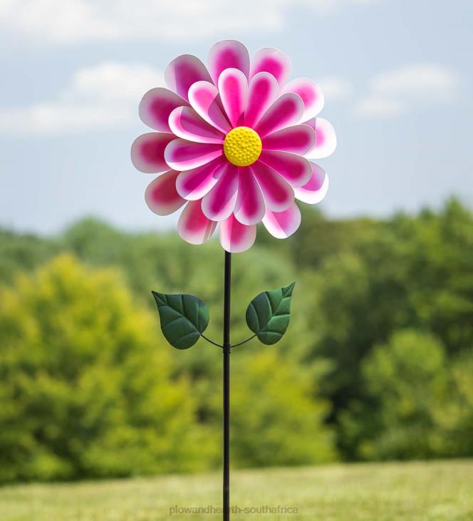 Yard & Garden Plow & Hearth Dahlia Flower Wind Spinner - Pink NFLB216