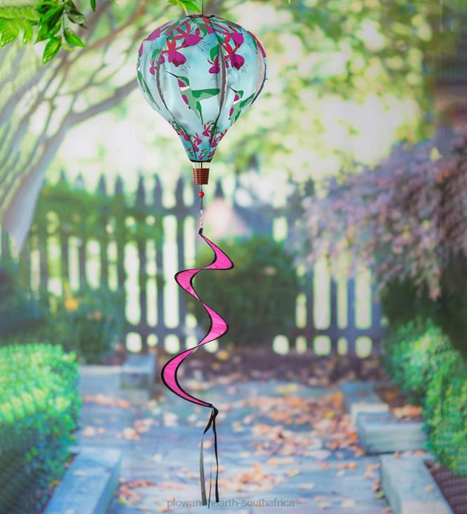 Yard & Garden Plow & Hearth Decorative Garden Balloon Wind Spinner - Flower Pot NFLB275