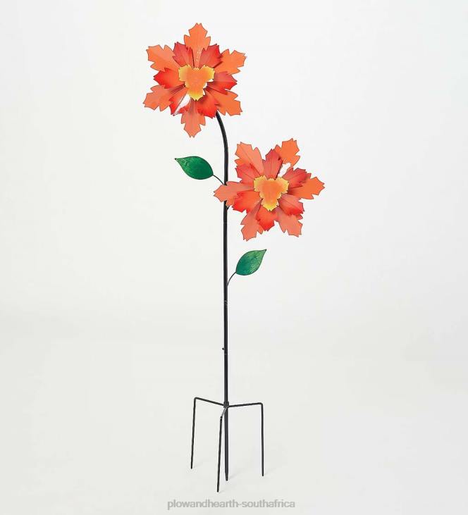 Yard & Garden Plow & Hearth Double Flower Wind Spinner - Pink NFLB335