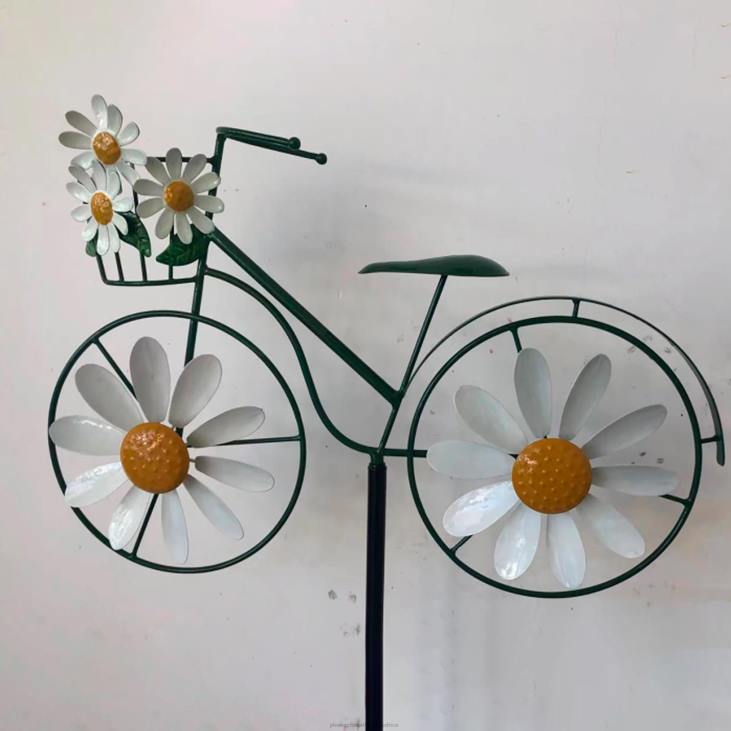 Yard & Garden Plow & Hearth Floral Bicycle Wind Spinner - Dahlia NFLB331