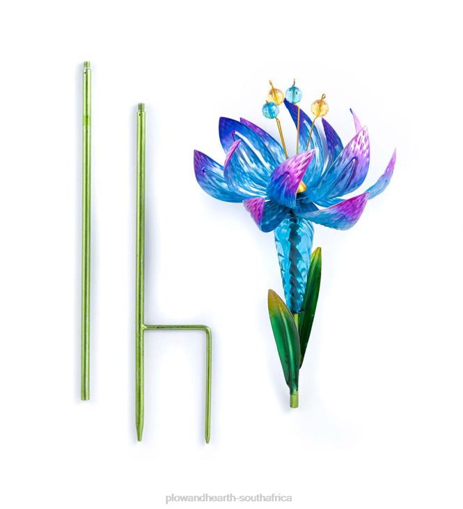 Yard & Garden Plow & Hearth Flower Wind Spinner Garden Stake - Blue NFLB141